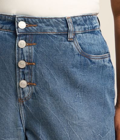 Pantalón Recto en Jeans con Botones Curve & Plus Size 4