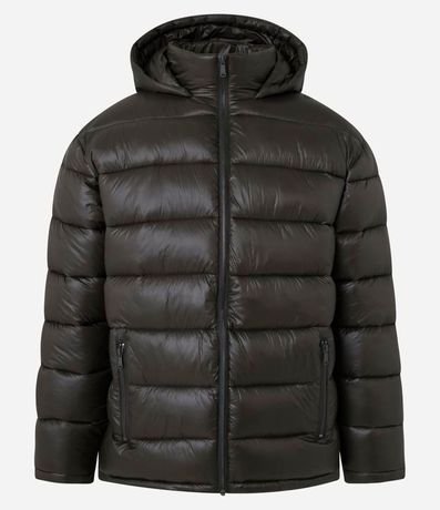 Campera Puffer en Poliamida con Gajos y Forro de Sherpa 5