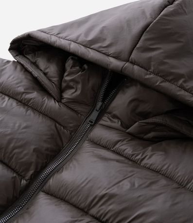Campera Puffer en Poliamida con Gajos y Forro de Sherpa 8