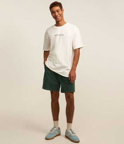 Remera Oversized en Malla con Estampa Lettering y Arte 2