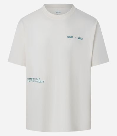 Remera Relaxed en Malla con Estampa Lettering 6