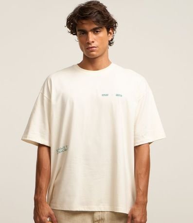 Remera Relaxed en Malla con Estampa Lettering 3