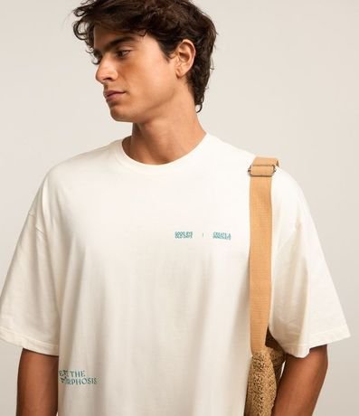 Remera Relaxed en Malla con Estampa Lettering 4