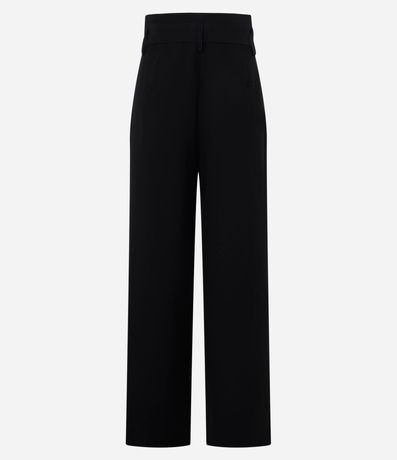 Pantalón Recto en Sastrería con Cintura Alta y Medio Cinturón 6