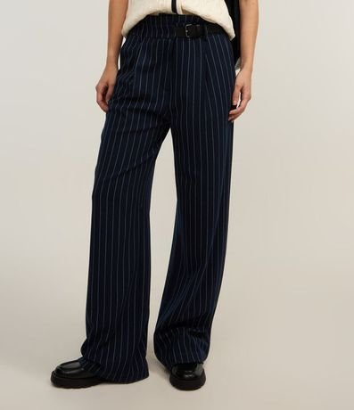 Pantalón Recto en Sastrería con Cintura Alta y Medio Cinturón 3