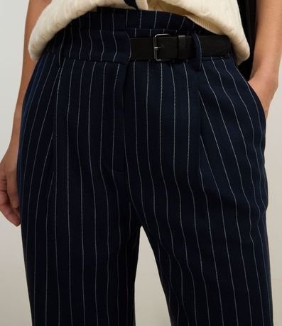 Pantalón Recto en Sastrería con Cintura Alta y Medio Cinturón 4