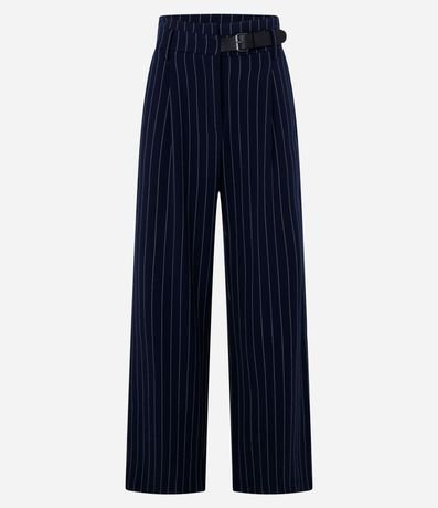 Pantalón Recto en Sastrería con Cintura Alta y Medio Cinturón 6