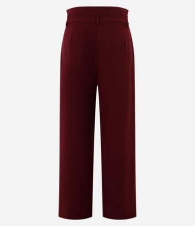 Pantalón Recto en Sastrería con Cintura Alta y Medio Cinturón 6