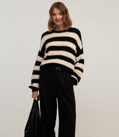 Pantalón Recto en Sastrería con Cintura Alta y Medio Cinturón 2