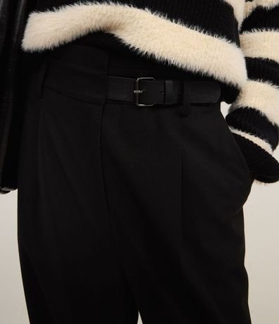 Pantalón Recto en Sastrería con Cintura Alta y Medio Cinturón 4