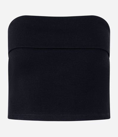 Top Sin Breteles en Rib con Texturas 4