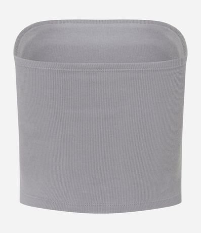 Top Sin Breteles en Rib con Texturas 6