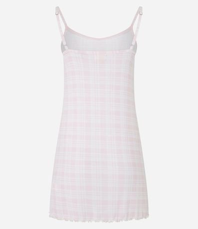 Camisón Corta en Rib con Estampa de Cuadros 6