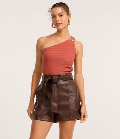 Short corto en PU con Lazo Delantero 2