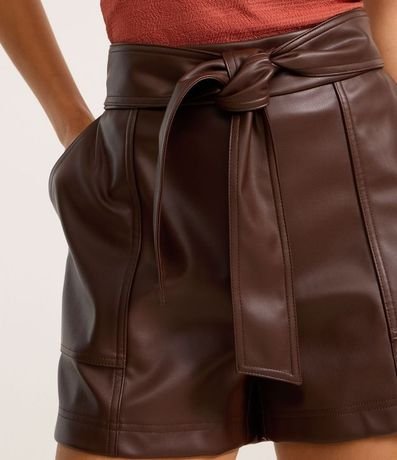 Short corto en PU con Lazo Delantero 4
