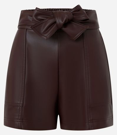 Short corto en PU con Lazo Delantero 5