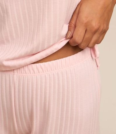 Pijama Largo en Rib con Lazos Laterales 5