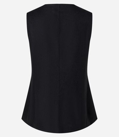 Chaleco Alargado con Bajo Arredonda y Bolsillos 7