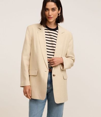 Blazer Oversized en Sastrería con Botón Único