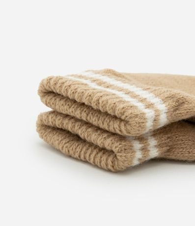 Conjunto Gorro y Guante en Punto con Bordado Zorro - Talle 0 a 12 meses 4