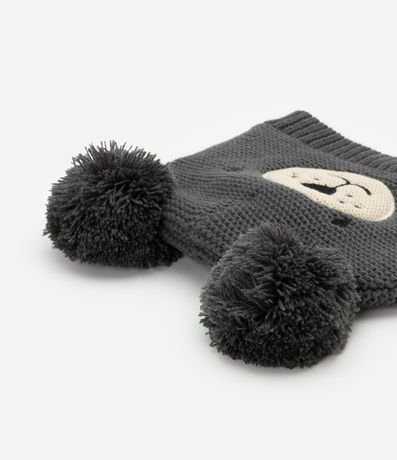Conjunto Gorro y Guante en Punto con Bordado Oso - Talle 0 a 12 meses 4
