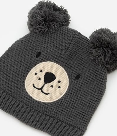 Conjunto Gorro y Guante en Punto con Bordado Oso - Talle 0 a 12 meses 6
