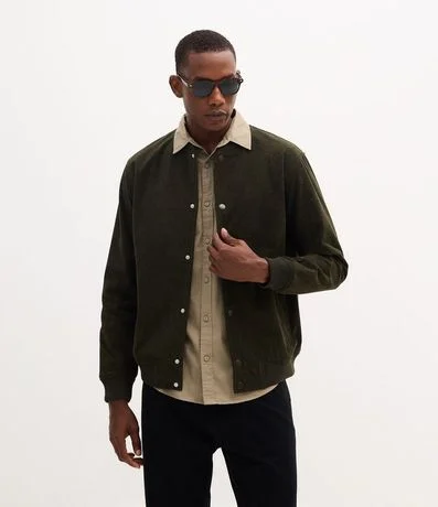 Campera Bomber en Terciopelo con Botones Forrados