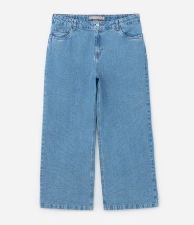 Pantalón Wide Leg en Jeans con Termocolantes Curve & Plus Size 7