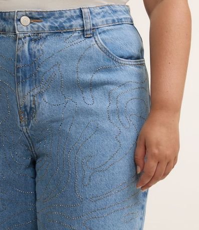 Pantalón Wide Leg en Jeans con Termocolantes Curve & Plus Size 5