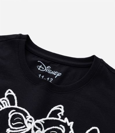 Remera Cropped con Bordado de Stitch y Angel - Talle 5 a 14 años 4