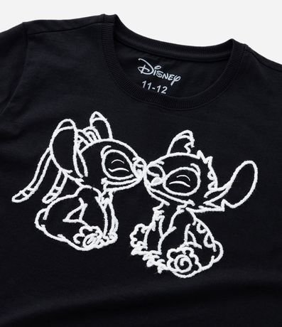 Remera Cropped con Bordado de Stitch y Angel - Talle 5 a 14 años 5