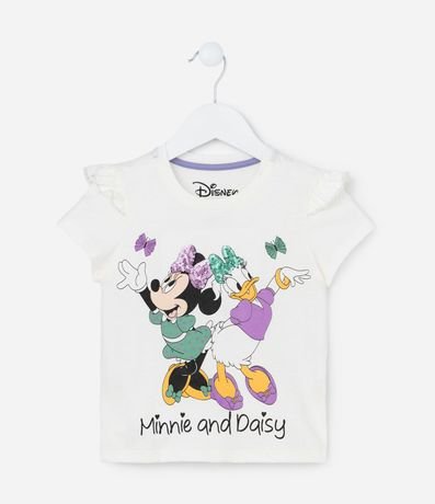 Conjunto Infantil con Volado y Estampa de Minnie y Margarita - Talle 1 a 6 años 2