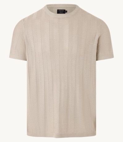 Remera en Viscosa con Rayas en Relieve 5