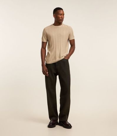 Remera en Viscosa con Rayas en Relieve 2