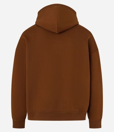 Saco en Algodón con Felpa con Capucha y Estampa Lettering 7