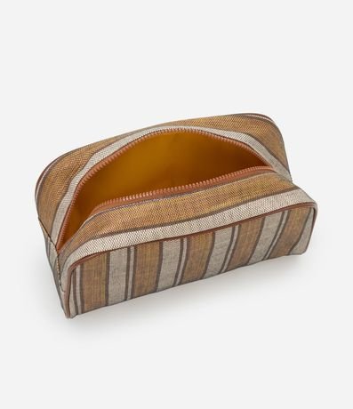 Necesaire Rectangular Grande con Estampa Rayada 4
