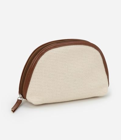 Neceser Trapezio con Texturas en Algodón