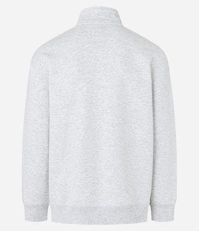 Buzo en Algodón con Cuello alto con Cremallera y Bolsillo Canguro 6