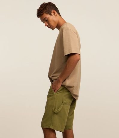 Bermuda Recta Loose en Gabardina con Tira Lateral Estilo Carpenter 2