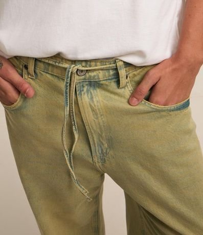 Pantalón Super Baggy en Jeans con Cinturón con Elástico 4