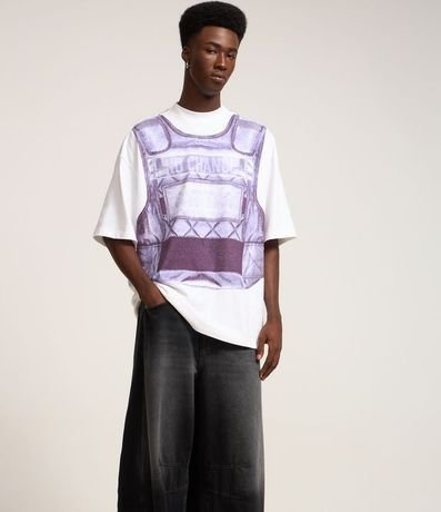 Pantalón Barrel en Jeans con Recortes y Pences 3