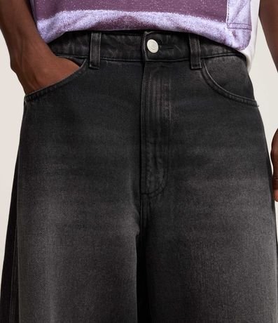 Pantalón Barrel en Jeans con Recortes y Pences 5