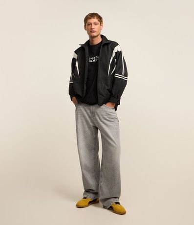 Pantalón Super Baggy en Jeans con Cinturón con Elástico 1