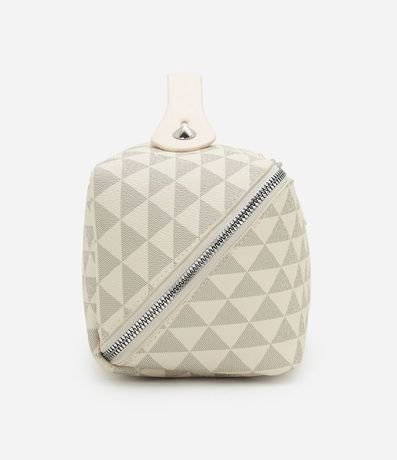 Necesaire Mediana en PU con Estampa de Triangulos 2