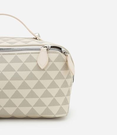 Necesaire Mediana en PU con Estampa de Triangulos 5