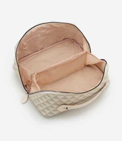 Necesaire Mediana en PU con Estampa de Triangulos 7