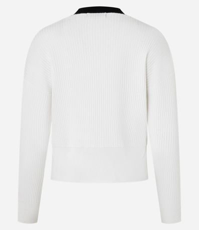 Cardigan en Punto con Botones de Metal y Bolsillo Fake Contrastantes 7