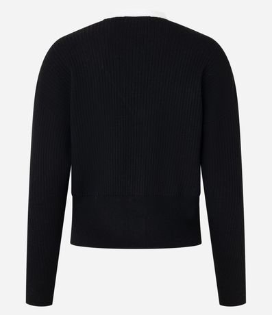 Cardigan en Punto con Botones de Metal y Bolsillo Fake Contrastantes 9