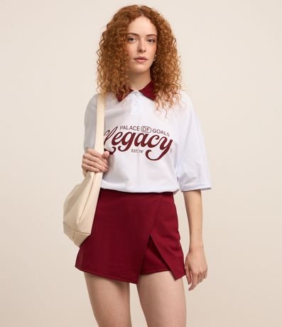 Short Pollera en Punto Roma con Frente Traspasada 2