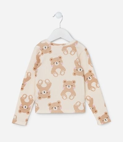 Blusa Infantil Acanalada Estampada de Ositos - Talle 1 a 5 2